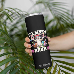 Funny Easter Day Six Seven Bruh Skinny Tumbler 67 Bunny Easter Eggs TS11 Print Your Wear