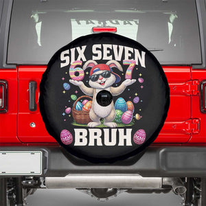 Funny Easter Day Six Seven Bruh Spare Tire Cover 67 Bunny Easter Eggs TS11 Black Print Your Wear