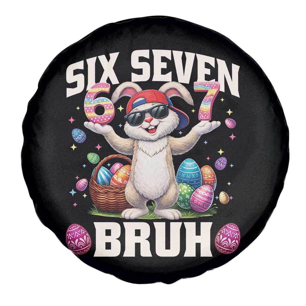 Funny Easter Day Six Seven Bruh Spare Tire Cover 67 Bunny Easter Eggs TS11 Print Your Wear