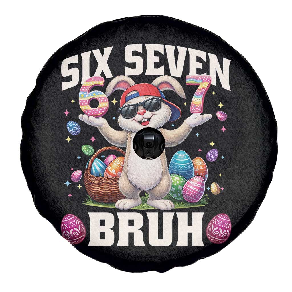 Funny Easter Day Six Seven Bruh Spare Tire Cover 67 Bunny Easter Eggs TS11 Print Your Wear