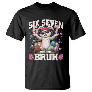 Funny Easter Day Six Seven Bruh T Shirt 67 Bunny Easter Eggs TS11 Black Print Your Wear