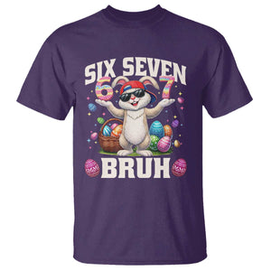 Funny Easter Day Six Seven Bruh T Shirt 67 Bunny Easter Eggs TS11 Purple Print Your Wear
