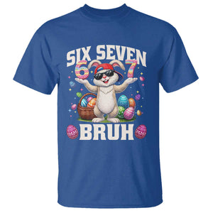Funny Easter Day Six Seven Bruh T Shirt 67 Bunny Easter Eggs TS11 Royal Blue Print Your Wear