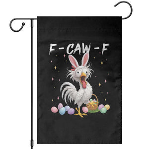 Funny Easter Day F Caw F Chicken Bunny Rooster Meme Garden Flag TS11 Black Print Your Wear