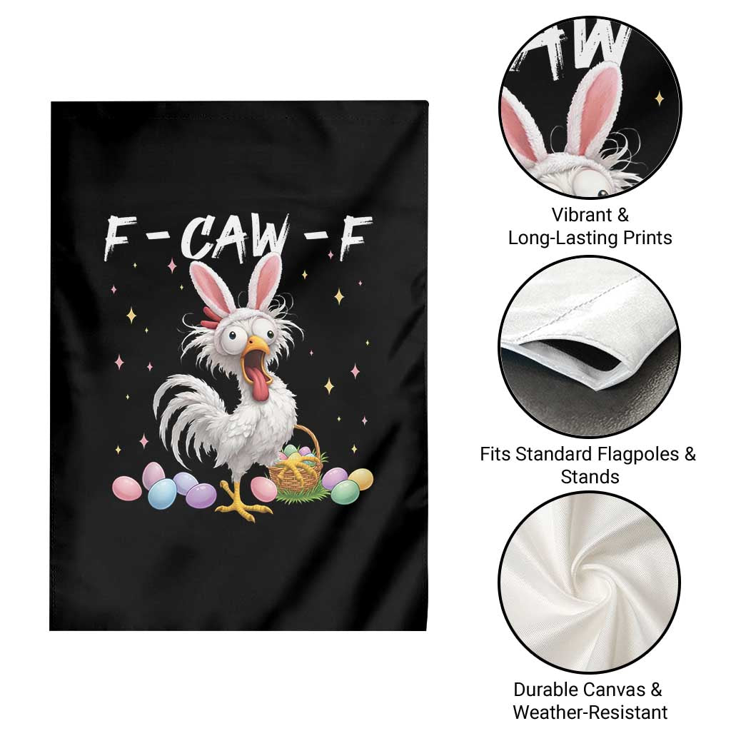 Funny Easter Day F Caw F Chicken Bunny Rooster Meme Garden Flag TS11 Print Your Wear