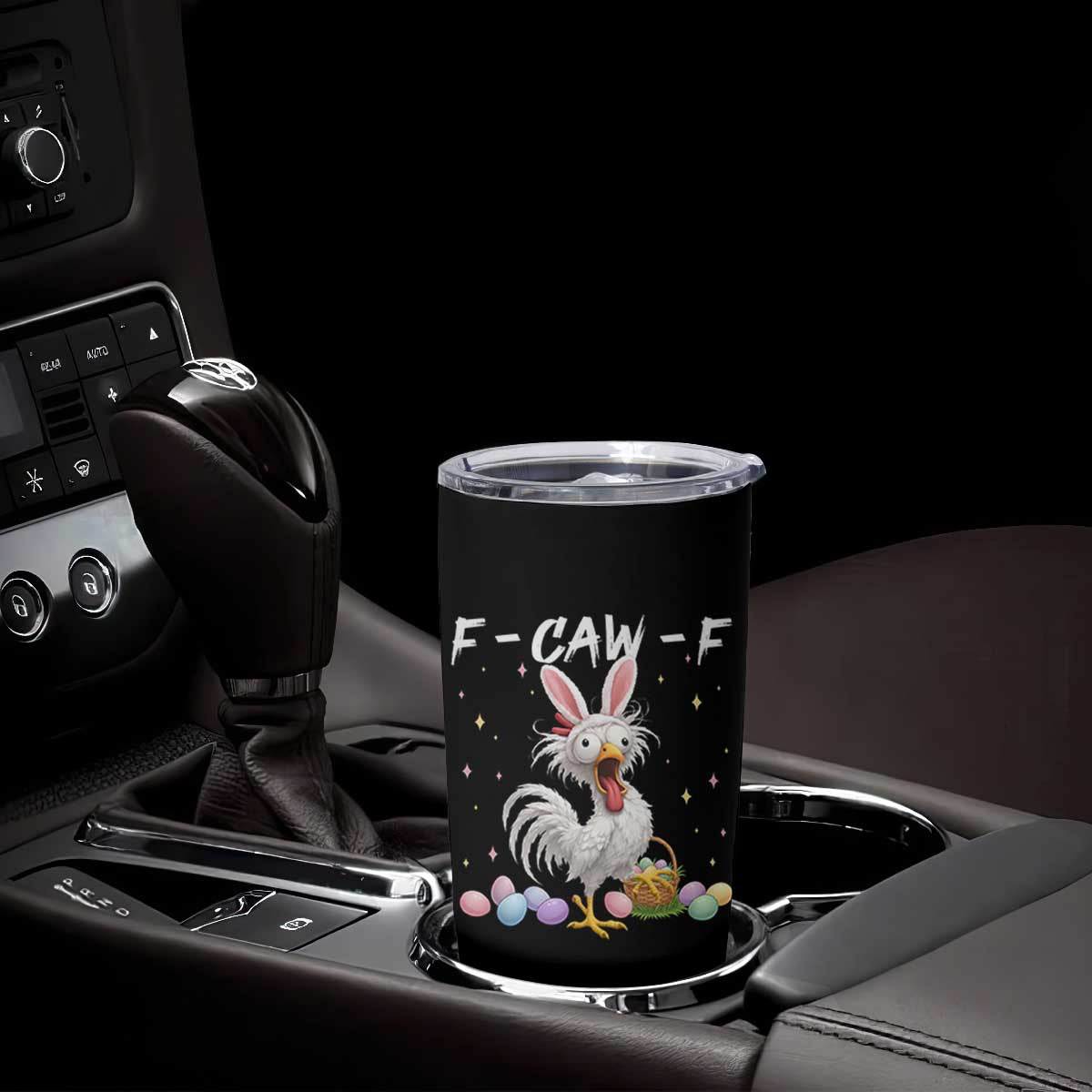 Funny Easter Day F Caw F Chicken Bunny Rooster Meme Tumbler Cup TS11 Print Your Wear