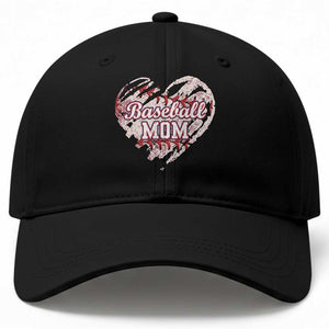 Baseball Mom Baseball Cap Baseball Mama Life Game Day Vintage Heart