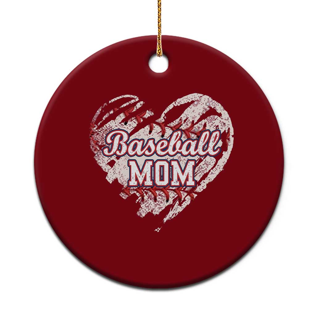 Baseball Mom Ceramic Ornament Baseball Mama Life Game Day Vintage Heart TS11 1pc Red Print Your Wear