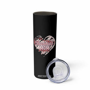 Baseball Mom Skinny Tumbler Baseball Mama Life Game Day Vintage Heart TS11 Print Your Wear