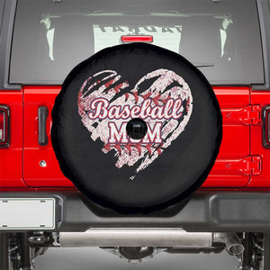 Baseball Mom Spare Tire Cover Baseball Mama Life Game Day Vintage Heart TS11 Black Print Your Wear