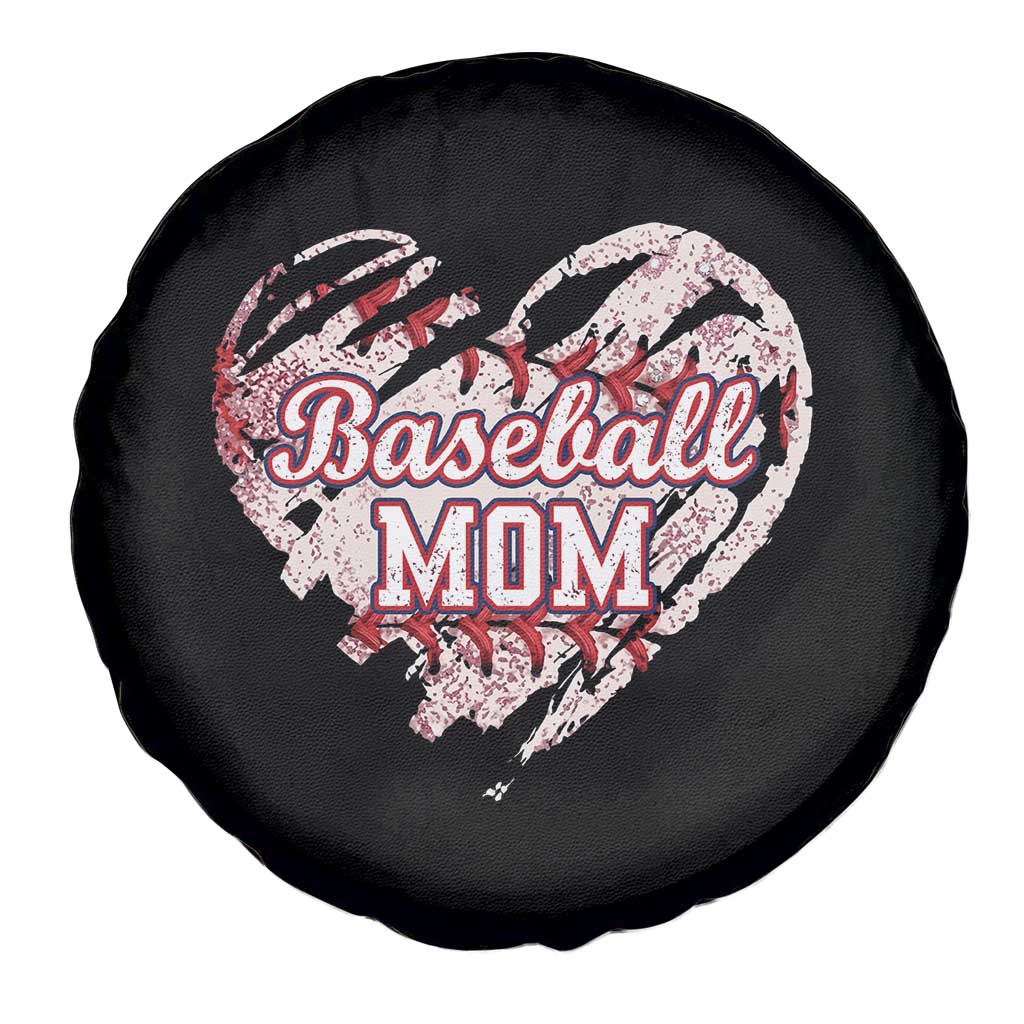 Baseball Mom Spare Tire Cover Baseball Mama Life Game Day Vintage Heart TS11 Print Your Wear