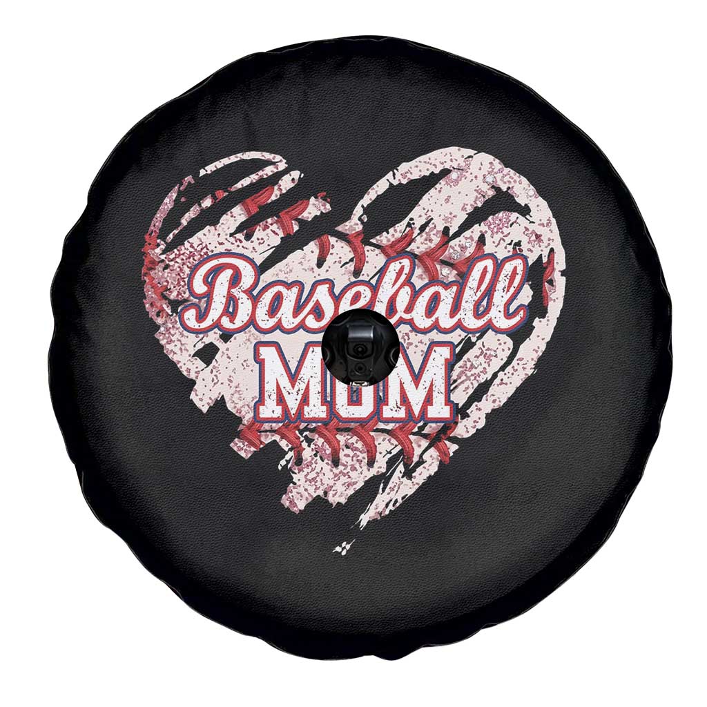 Baseball Mom Spare Tire Cover Baseball Mama Life Game Day Vintage Heart TS11 Print Your Wear