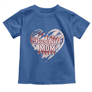 Baseball Mom Toddler T Shirt Baseball Mama Life Game Day Vintage Heart TS11 Royal Blue Print Your Wear