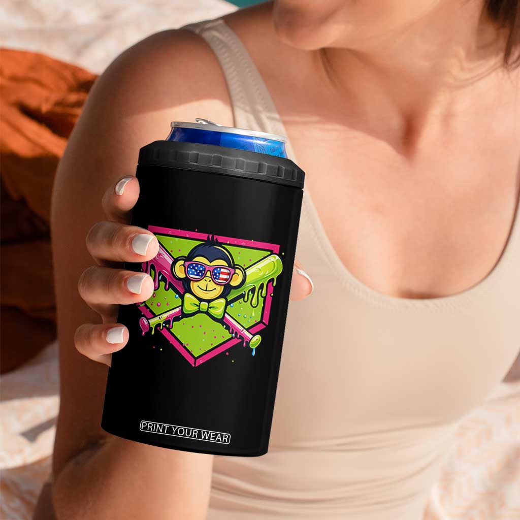Party Monkey Baseball Drip Funny Animals Lover 4 in 1 Can Cooler Tumbler TS11 Print Your Wear