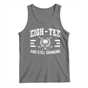 80th Birthday Golf Tank Top Funny Eigh Tee And Still Swinging 80 Years Old TS11 Black Heather Print Your Wear