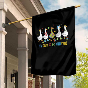 Funny Autistic Goose Garden Flag It Is Okay To Be Different Autism Awareness TS11 Print Your Wear