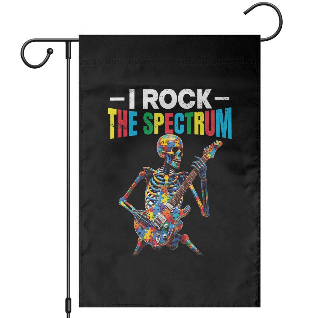 Autism Skeleton Rocker Garden Flag I Rock The Spectrum Autism Awareness TS11 Black Print Your Wear