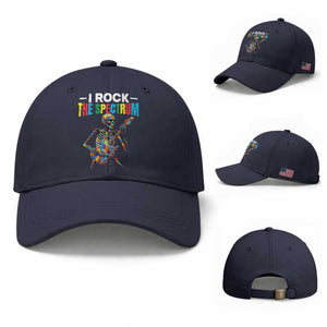 Autism Skeleton Rocker Baseball Cap I Rock The Spectrum Autism Awareness