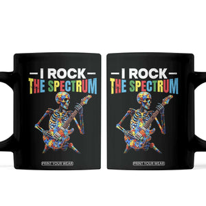 Autism Skeleton Rocker Coffee Mug I Rock The Spectrum Autism Awareness TS11 Black Print Your Wear