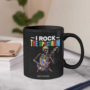 Autism Skeleton Rocker Coffee Mug I Rock The Spectrum Autism Awareness TS11 Print Your Wear