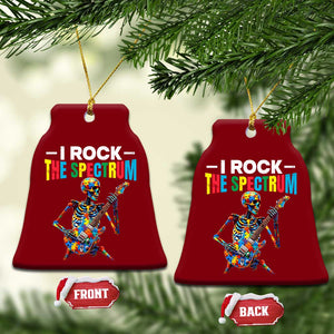 Autism Skeleton Rocker Ceramic Ornament I Rock The Spectrum Autism Awareness TS11 Print Your Wear