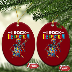 Autism Skeleton Rocker Ceramic Ornament I Rock The Spectrum Autism Awareness TS11 Print Your Wear