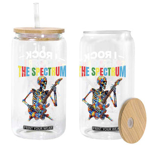 Autism Skeleton Rocker Glass Can I Rock The Spectrum Autism Awareness TS11 Print Your Wear