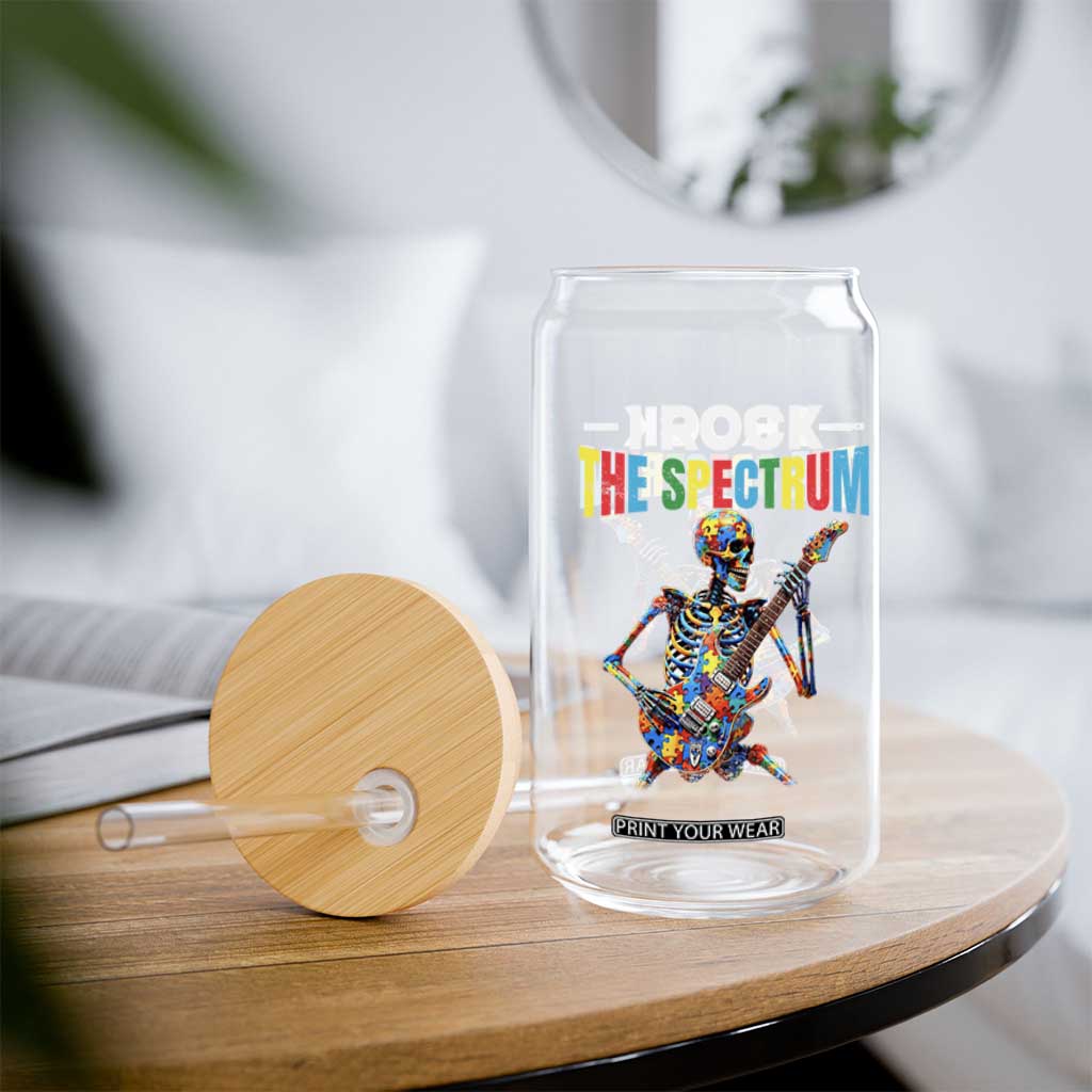 Autism Skeleton Rocker Glass Can I Rock The Spectrum Autism Awareness TS11 Print Your Wear