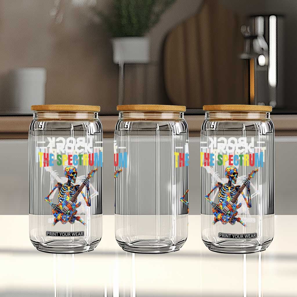 Autism Skeleton Rocker Glass Can I Rock The Spectrum Autism Awareness TS11 Print Your Wear