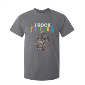 Autism Skeleton Rocker T Shirt For Kid I Rock The Spectrum Autism Awareness TS11 Charcoal Print Your Wear