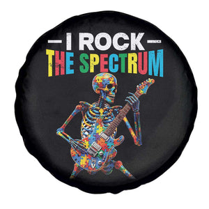 Autism Skeleton Rocker Spare Tire Cover I Rock The Spectrum Autism Awareness TS11 Print Your Wear