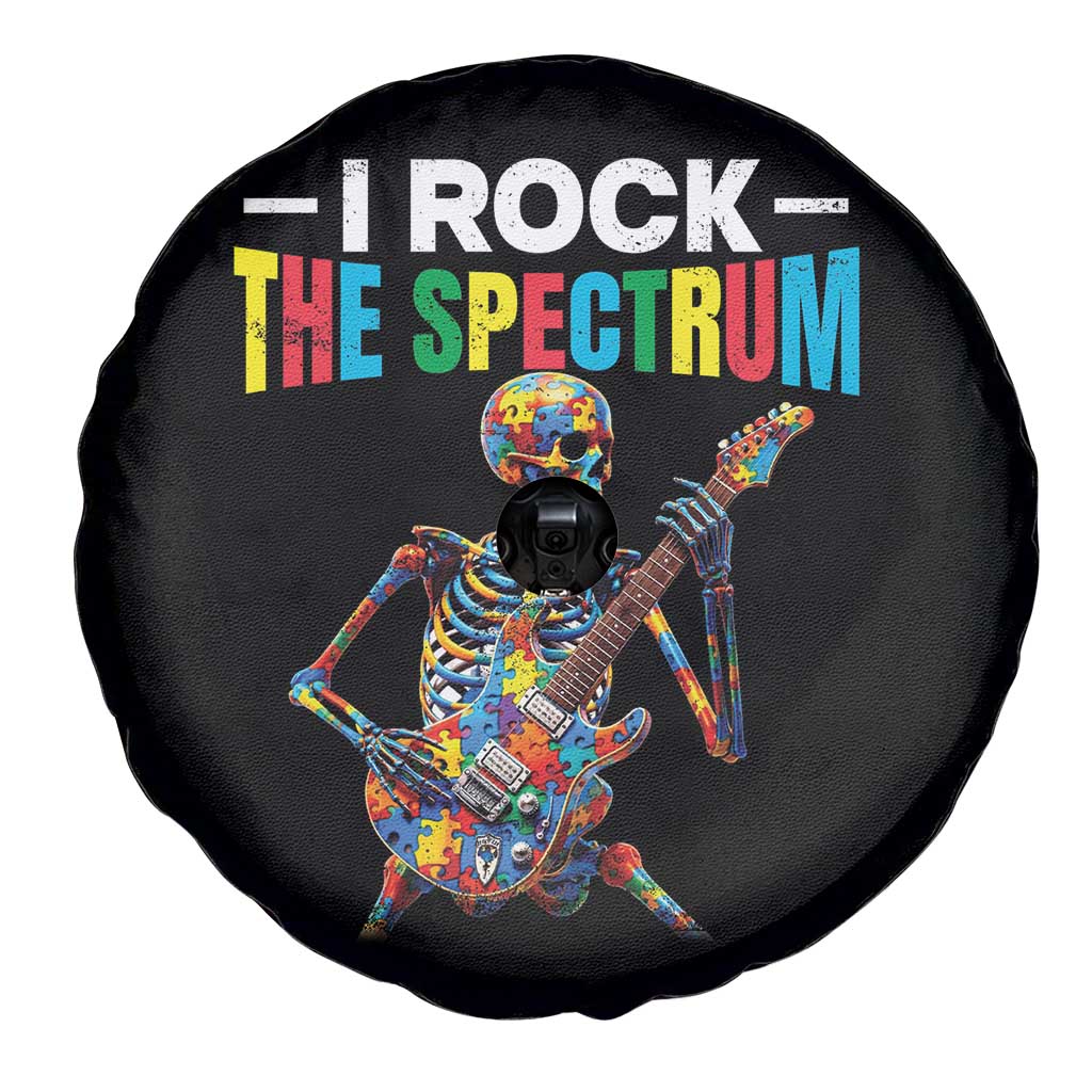 Autism Skeleton Rocker Spare Tire Cover I Rock The Spectrum Autism Awareness TS11 Print Your Wear