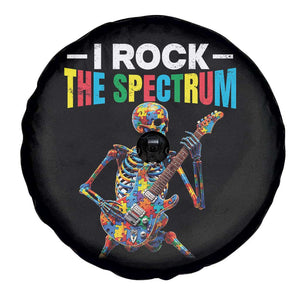 Autism Skeleton Rocker Spare Tire Cover I Rock The Spectrum Autism Awareness TS11 Print Your Wear