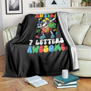 Funny 67 Autism Awareness Throw Blanket 6 Letters Autism 7 Letters Awesome Dabbing Puzzle TS11 Print Your Wear