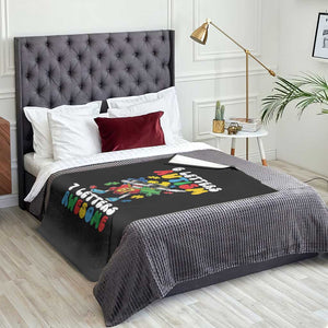 Funny 67 Autism Awareness Throw Blanket 6 Letters Autism 7 Letters Awesome Dabbing Puzzle TS11 Print Your Wear