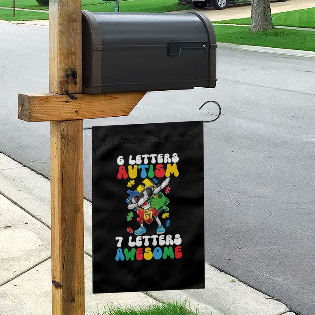 Funny 67 Autism Awareness Garden Flag 6 Letters Autism 7 Letters Awesome Dabbing Puzzle TS11 Print Your Wear