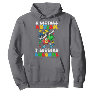 Funny 67 Autism Awareness Hoodie 6 Letters Autism 7 Letters Awesome Dabbing Puzzle TS11 Charcoal Print Your Wear