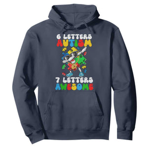Funny 67 Autism Awareness Hoodie 6 Letters Autism 7 Letters Awesome Dabbing Puzzle TS11 Navy Print Your Wear