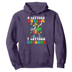 Funny 67 Autism Awareness Hoodie 6 Letters Autism 7 Letters Awesome Dabbing Puzzle TS11 Purple Print Your Wear