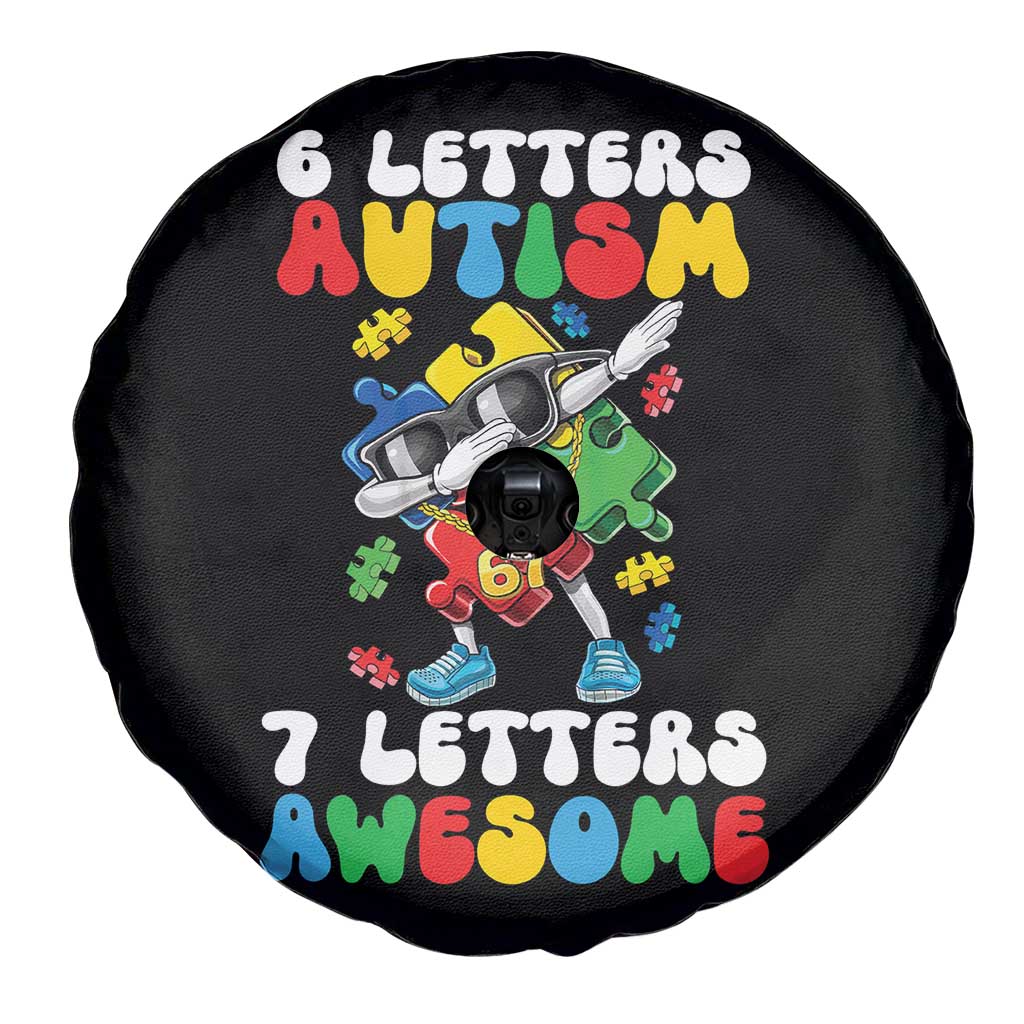 Funny 67 Autism Awareness Spare Tire Cover 6 Letters Autism 7 Letters Awesome Dabbing Puzzle TS11 Print Your Wear