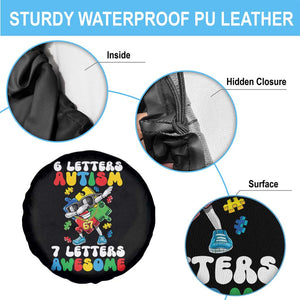 Funny 67 Autism Awareness Spare Tire Cover 6 Letters Autism 7 Letters Awesome Dabbing Puzzle TS11 Print Your Wear