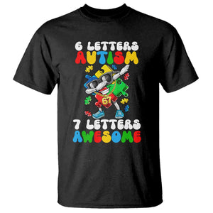 Funny 67 Autism Awareness T Shirt 6 Letters Autism 7 Letters Awesome Dabbing Puzzle TS11 Black Print Your Wear
