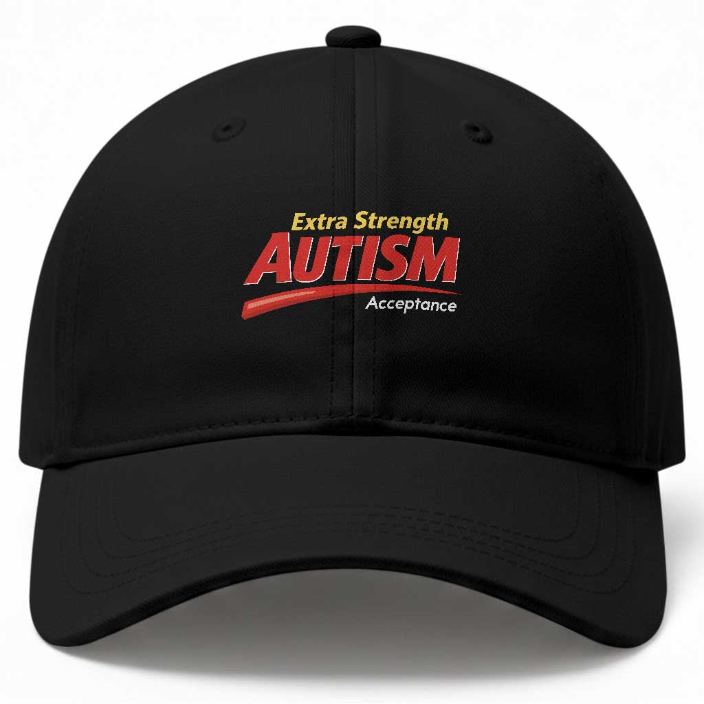 Funny Extra Strength Autism Acceptance Inappropriate Autism Meme Baseball Cap