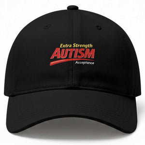 Funny Extra Strength Autism Acceptance Inappropriate Autism Meme Baseball Cap