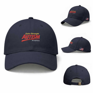 Funny Extra Strength Autism Acceptance Inappropriate Autism Meme Baseball Cap
