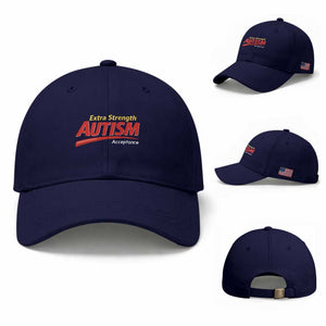 Funny Extra Strength Autism Acceptance Inappropriate Autism Meme Baseball Cap