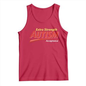 Funny Extra Strength Autism Acceptance Inappropriate Autism Meme Tank Top TS11 Red Print Your Wear