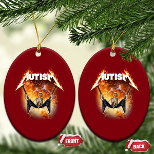 Autism Skeleton Rocker Ceramic Ornament Hardcore Rock Style Artwork TS11 Print Your Wear