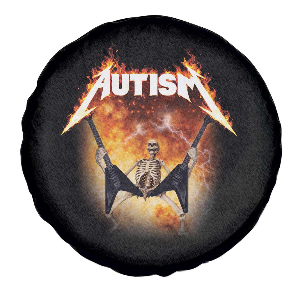 Autism Skeleton Rocker Spare Tire Cover Hardcore Rock Style Artwork TS11 Print Your Wear