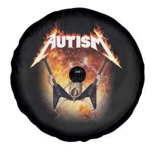 Autism Skeleton Rocker Spare Tire Cover Hardcore Rock Style Artwork TS11 Print Your Wear